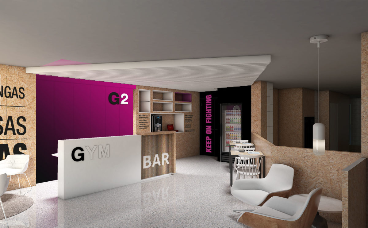 Gimnasio G2 Diseño INteriores Rosa Colet