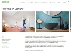 Rosa Colet diseño de baños x Bathco