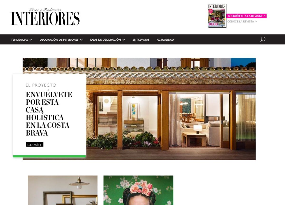 Porta Revista Interiores Marzo por Rosa Colet Interior Design
